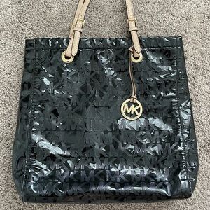 Michael Kors Black Patent Leather Handbag